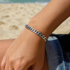 Bracelet homme femme argent chaine menotte infini