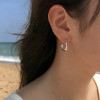 Boucles d'oreille argent homme femme creoles martele