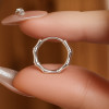 Boucles d'oreille argent homme femme creoles martele