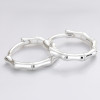 Boucles d'oreille argent homme femme creoles martele