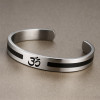 Bracelet OM homme jonc acier personnalisable