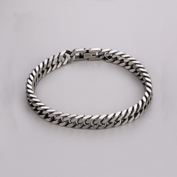 Geflochtenes Herrenkettenarmband aus Stahl