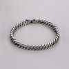 Men's braided steel chain bracelet