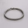 Pulsera de cadena de acero trenzada para hombre.