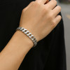 8mm Bracelet homme chaine acier maille tresse