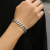 8mm Bracelet homme chaine acier maille tresse