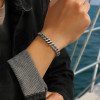 8mm Bracelet homme chaine acier maille tresse
