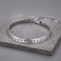Bracelet homme chaine cuba acier finition polie