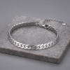 Bracelet homme chaine cuba acier finition polie