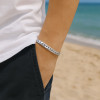 Bracelet homme chaine cuba acier finition polie