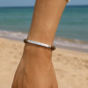 Bracelet personnalisé homme cordon perle oeil de tigre
