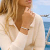 Bracelet personnalisé homme cordon perle oeil de tigre