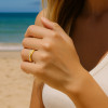 8mm Bague mariage tungstène ligne zircons plaqué or alliance personnalisable