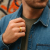 8mm Bague mariage tungstène ligne zircons plaqué or alliance personnalisable