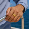 8mm Bague mariage tungstène ligne zircons plaqué or alliance personnalisable