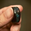 8mm Bague personnalisee alliance tungstene opale multicolor homme femme