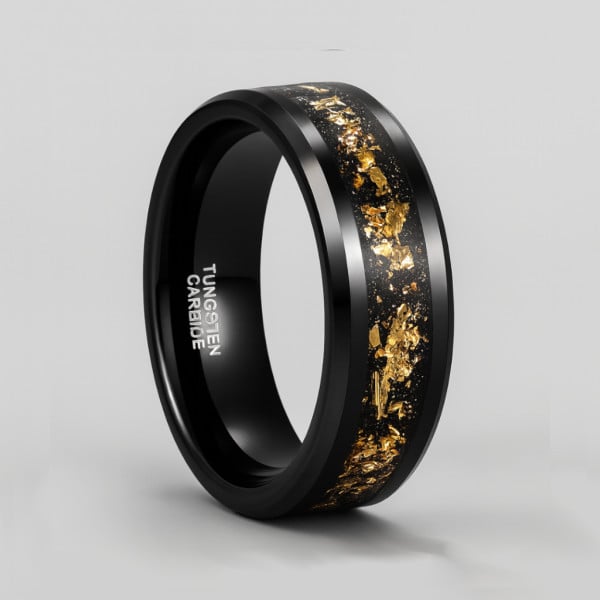 Bague personnalisee alliance anneau Tungstene