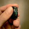 8mm Bague couple personnalisee tungstene noir nacre abalone