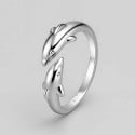 Women’s open dolphin ring in 925 sterling silver