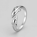 Bague ouverte argent goutte eau polie (Dupliqué)