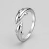 Bague ouverte argent goutte eau polie (Dupliqué)