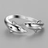 Bague ouverte argent goutte eau polie (Dupliqué)
