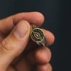 Bague homme argent ouverte oeil de la providence franc maçonnerie