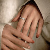 Bague argent ouvert ajustable concave martele