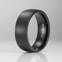Alianza de boda personalizada con anillo de titanio cepillado