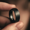 8N Bague mariage personnalisee anneau titane brosse