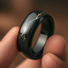Bague Galaxie personnalisée alliance dome Tungstene