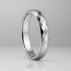 Bague personnalisee alliance anneau tungstene facettes plaque or