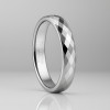 Bague personnalisee alliance anneau tungstene facettes plaque or