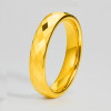 D Bague personnalisee alliance anneau tungstene facettes plaque or