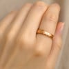 D Bague personnalisee alliance anneau tungstene facettes plaque or