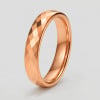 R Bague personnalisee alliance anneau tungstene facettes plaque or