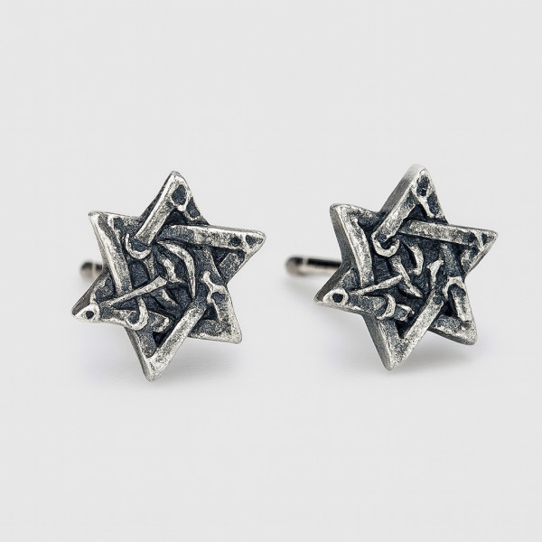 Pendientes de Estrella de David de Plata