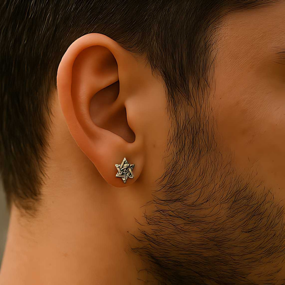 Boucles d'oreilles pendantes en forme d'étoile gothique pour femmes