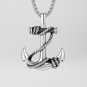 Pendentif homme celtique ancre marine acier