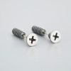 Orecchini a bottone in argento 925, gamma a vite