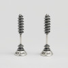 Orecchini a bottone in argento 925, gamma a vite