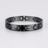 Bracelet homme ceramique noire nacre abalone magnetique