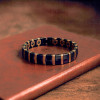 Bracelet homme femme ceramique finition polie aimants magnetique