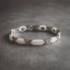 Bracelet ceramique blanche maillons aimantes