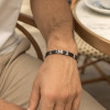 Bracelet homme ceramique noire magnetique aimants