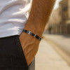 Bracelet homme ceramique noire magnetique aimants