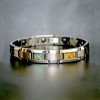 Bracelet homme tungstene maillons nacre abalone