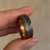 Bague Alliance Tungstène Brossée Martelée Personnalisable