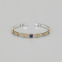 Bracelet argent massif jonc croix homme femme