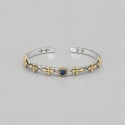Bracelet argent massif jonc croix homme femme